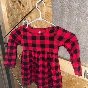 Red and Black Plaid Dress